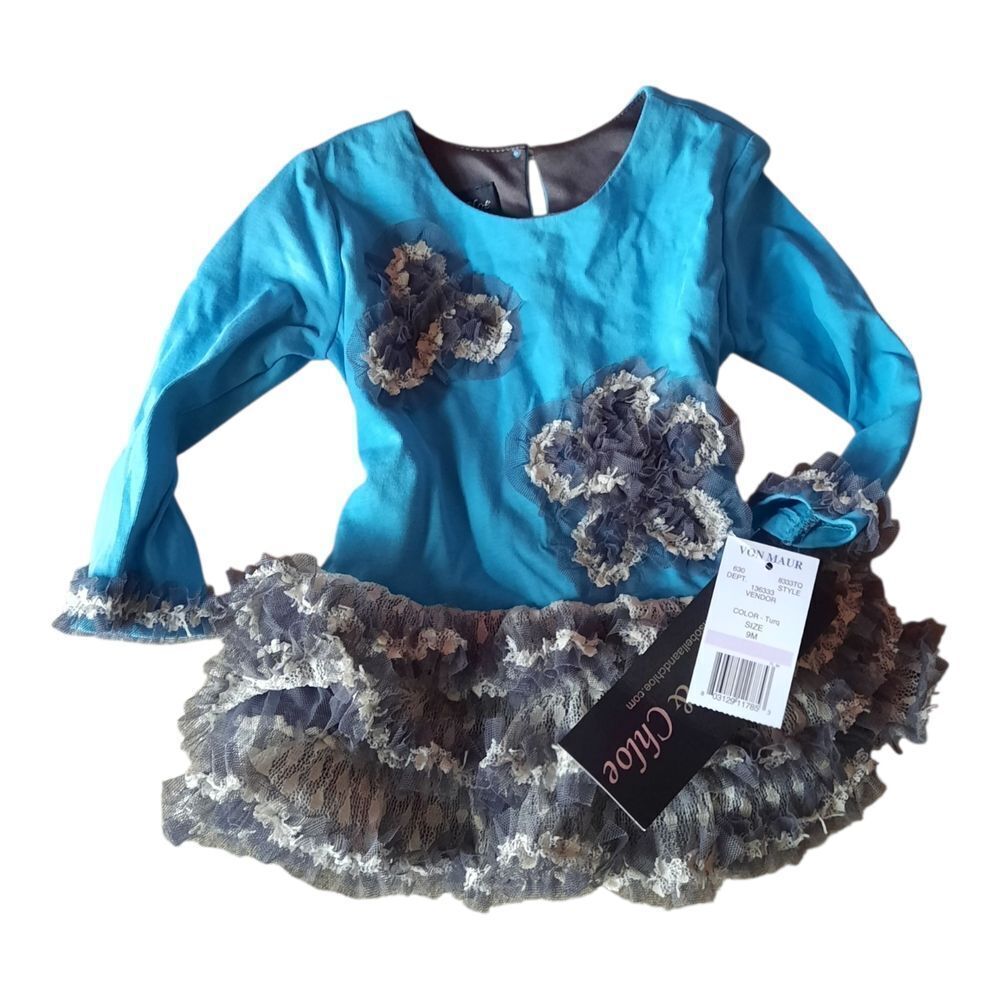 Isobella & Chloe Blue and Gray Dance Dress